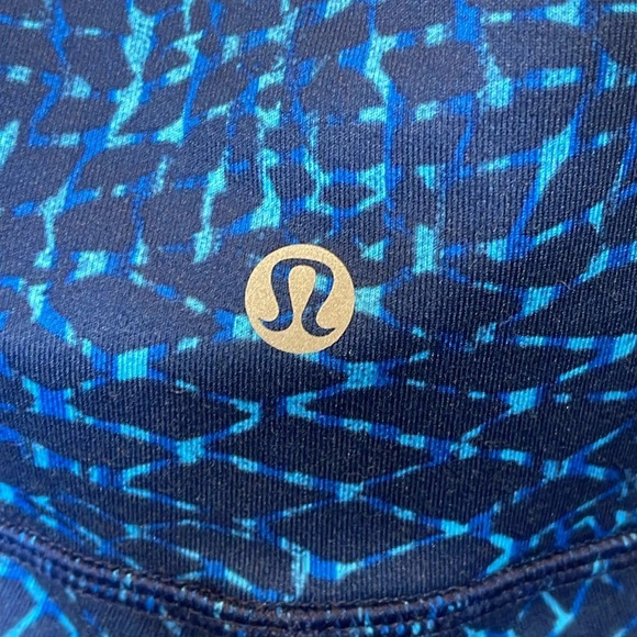 Lululemon Wunder Under Pant III Samba Snake Kayak Blue Hero Blue size 4 - Picture 3 of 9